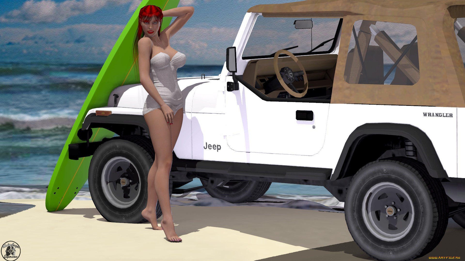 , 3d car&girl, , , , , , , , , , 